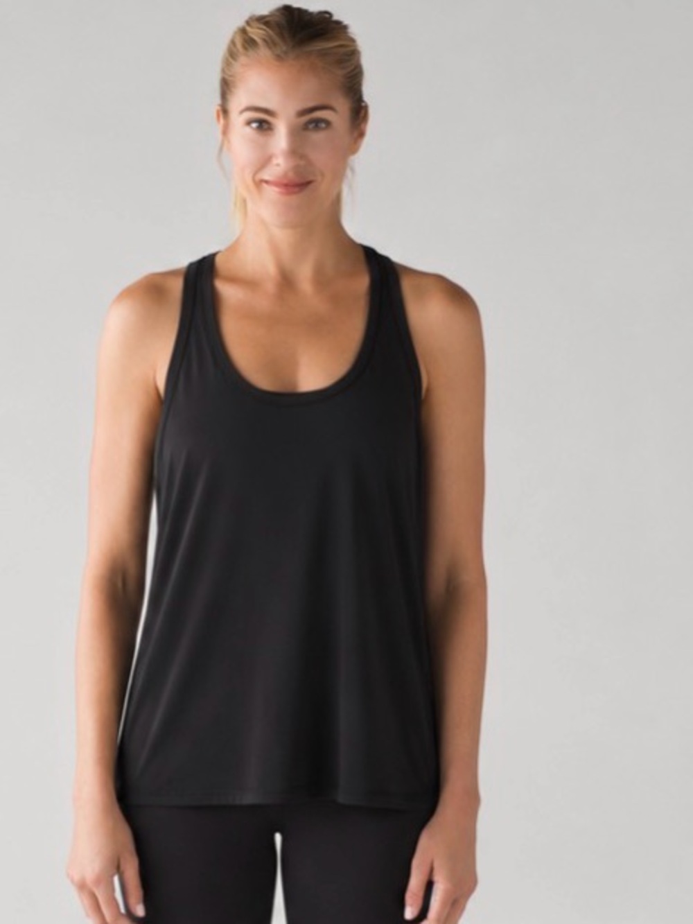 lululemon gray strappy racerback tank top